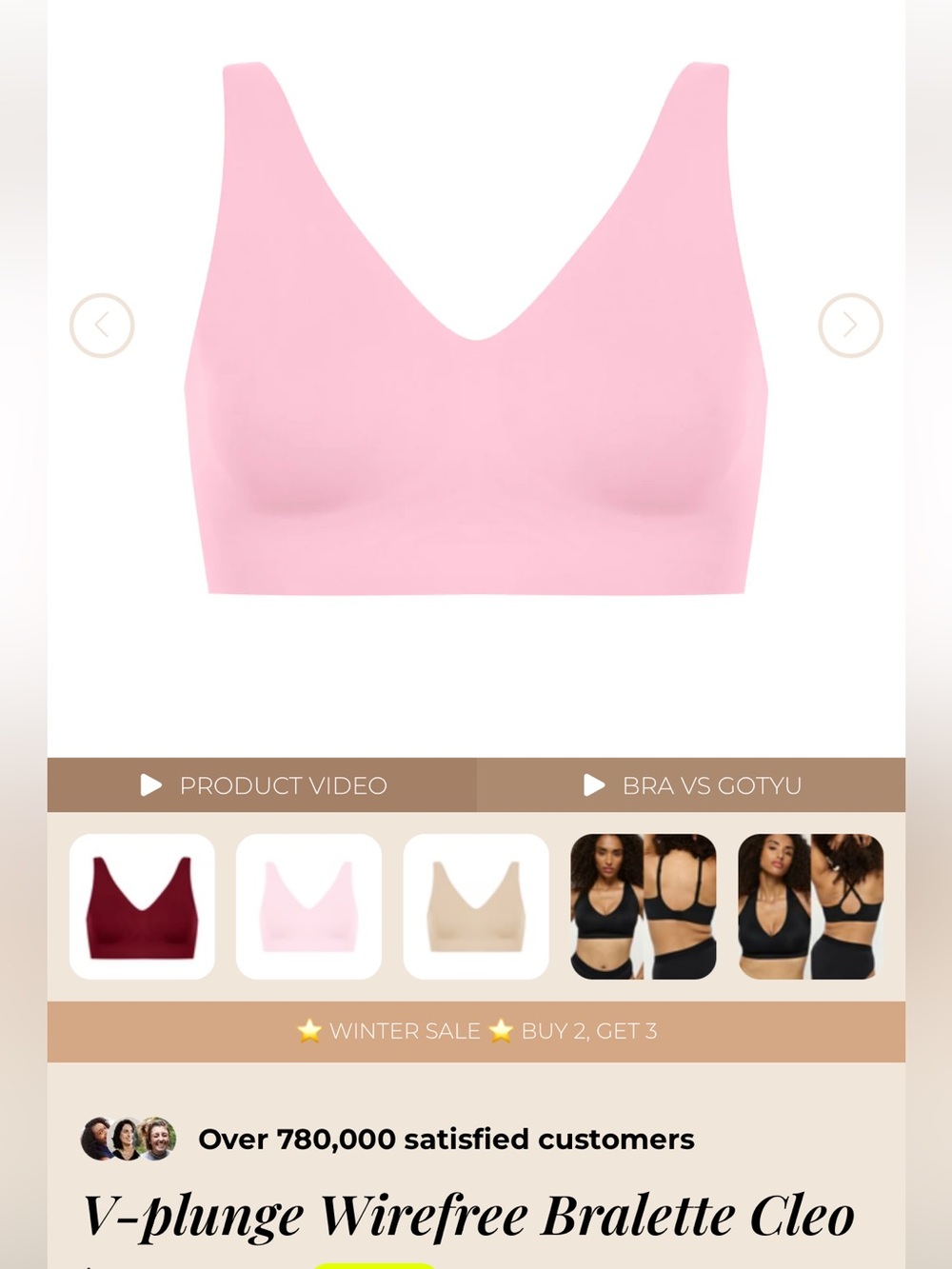 Gotyu V-plunge Wirefree Bralette Cleo